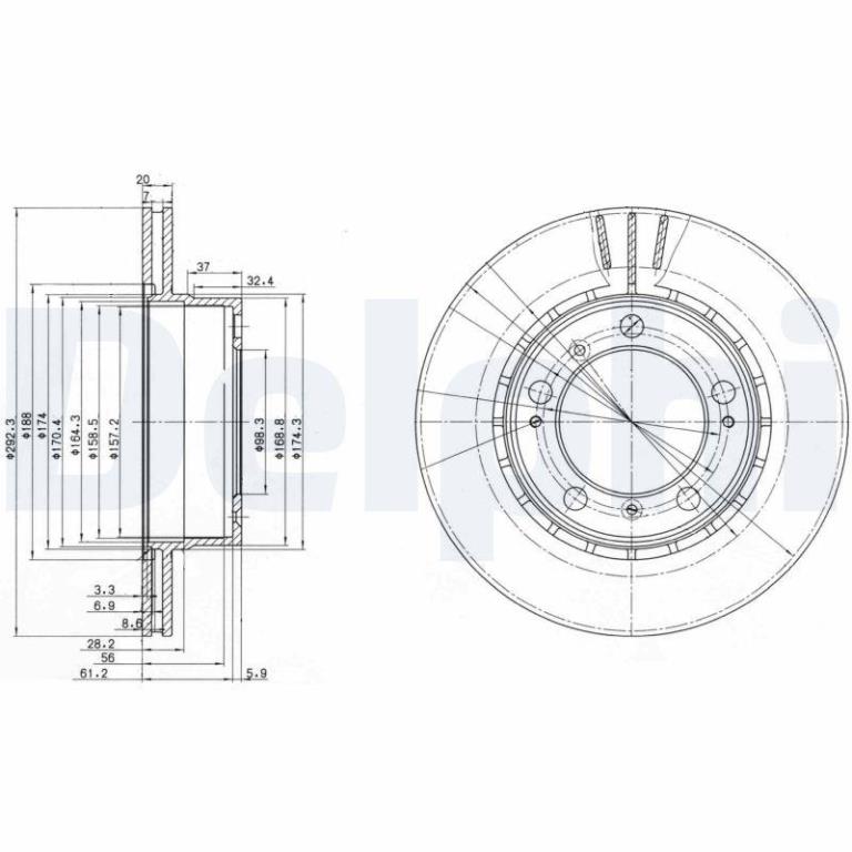 Disques de frein DELPHI BG3410