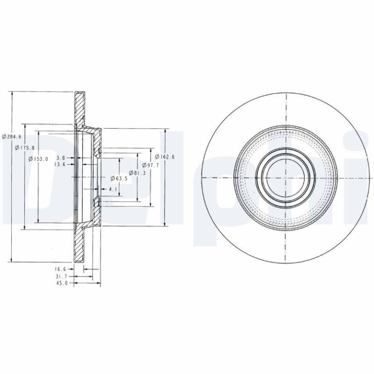 Disques de frein DELPHI BG3416