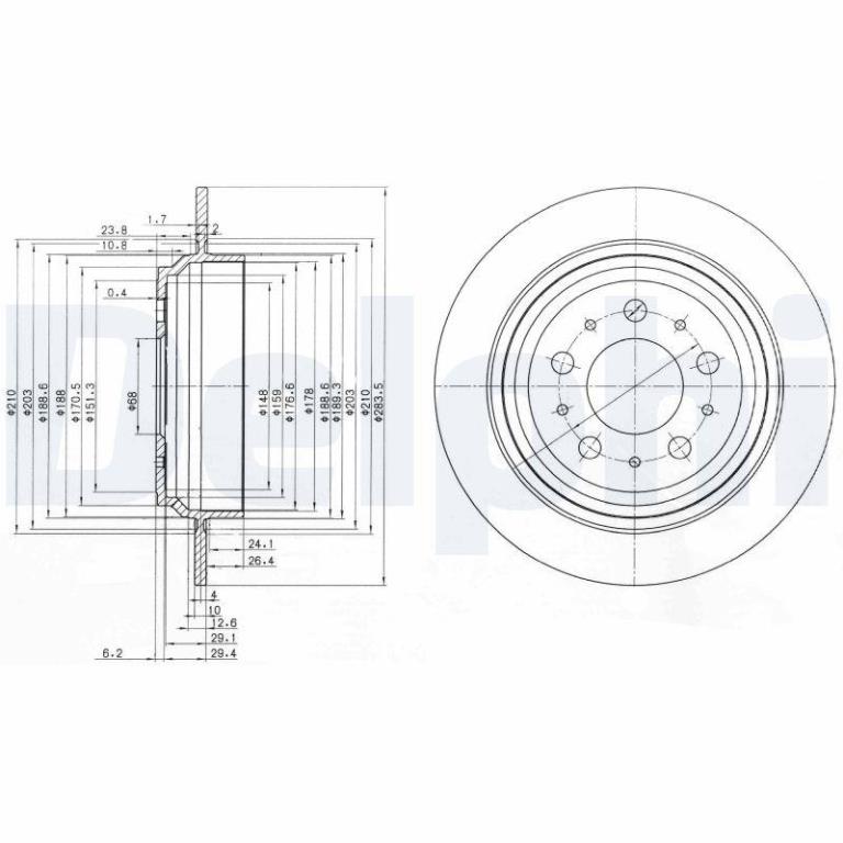 Disques de frein DELPHI BG3419
