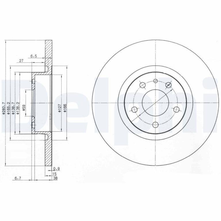 Disques de frein DELPHI ref. BG3420