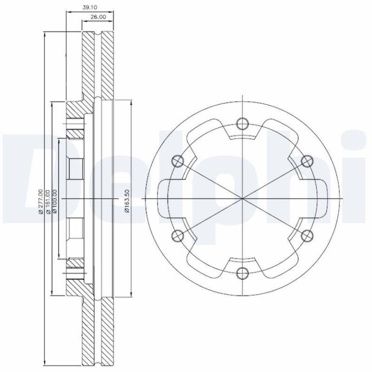 Disques de frein DELPHI BG3422