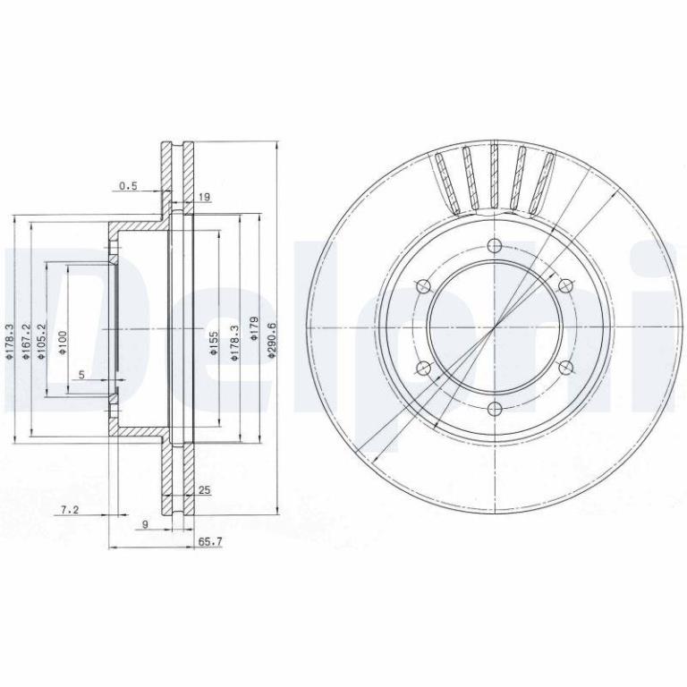 Disques de frein DELPHI BG3423