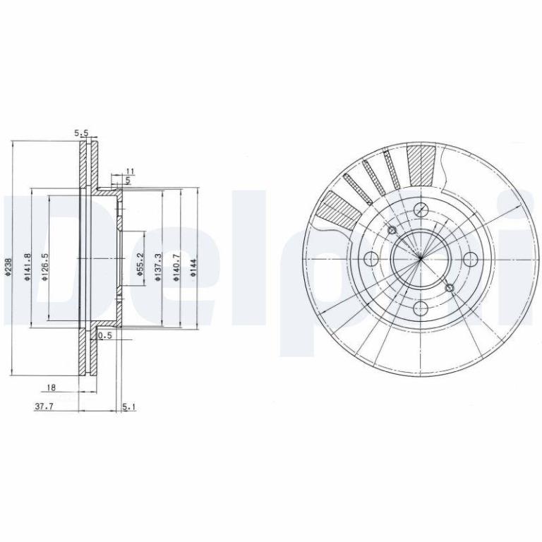 Disques de frein DELPHI BG3424