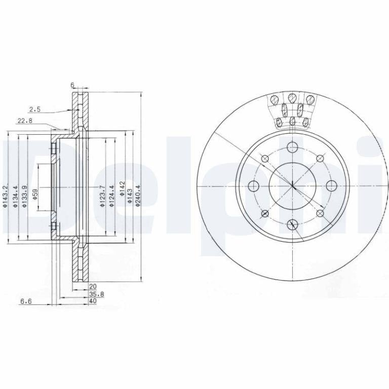Disques de frein DELPHI BG3425