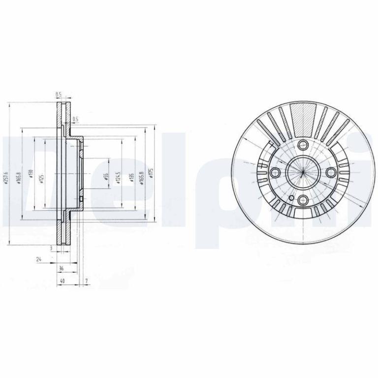 Disques de frein DELPHI BG3509