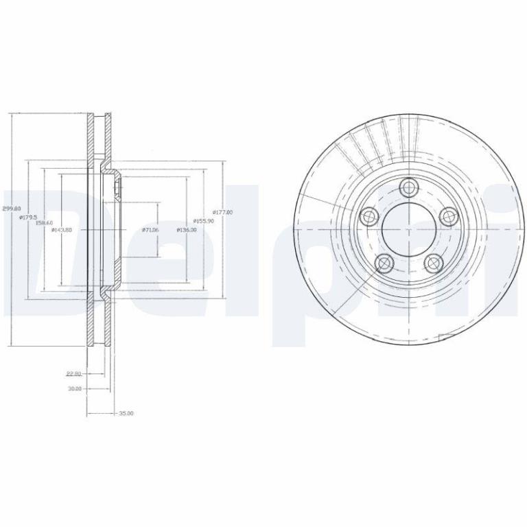 Disques de frein DELPHI BG3511