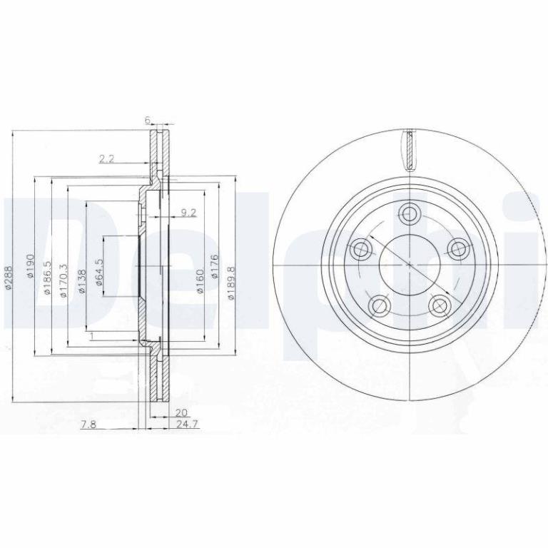 Disques de frein DELPHI BG3512