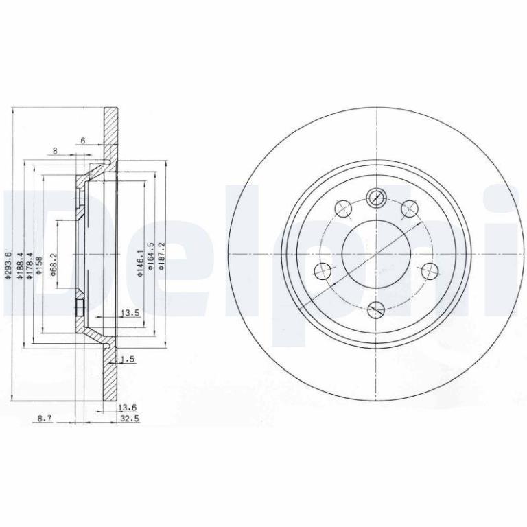 Disques de frein DELPHI ref. BG3518