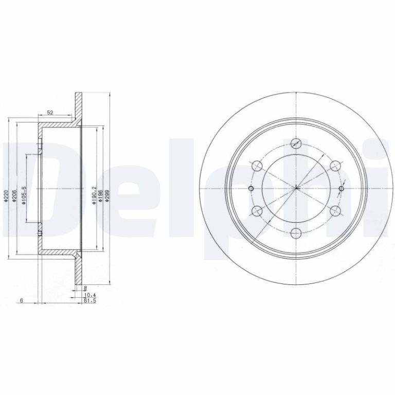 Disques de frein DELPHI ref. BG3522