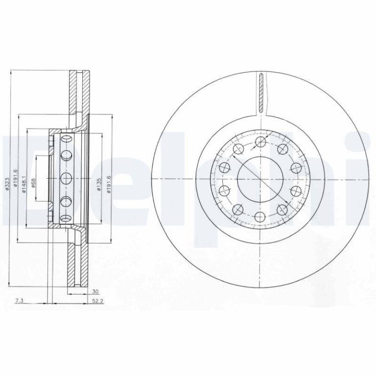 Disques de frein DELPHI BG3524