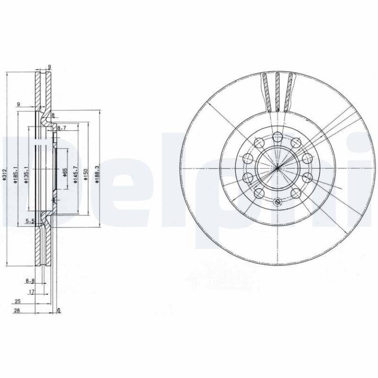 Disques de frein DELPHI BG3528