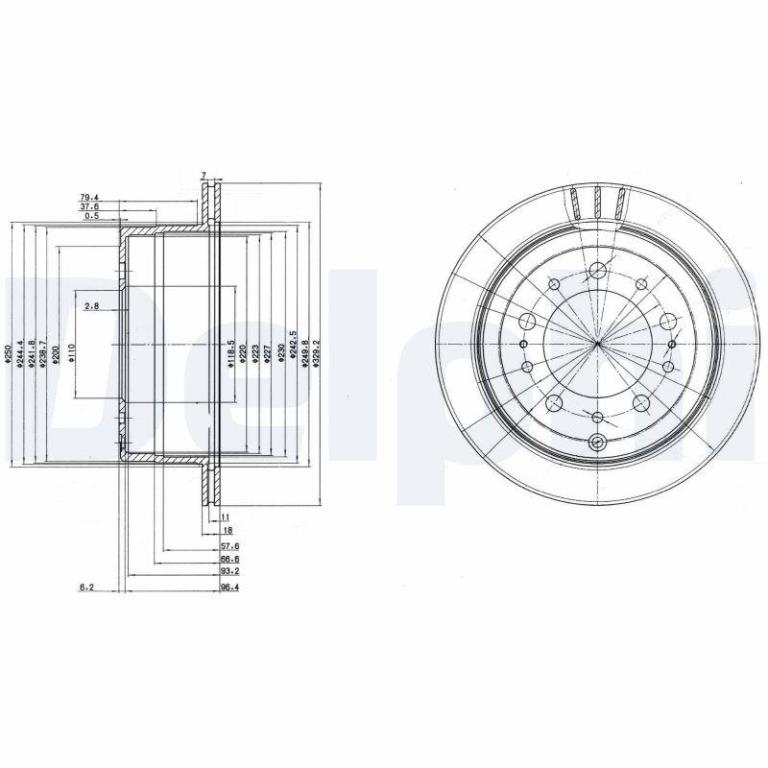 Disques de frein DELPHI BG3534