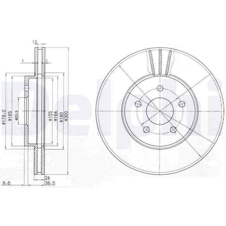 Disques de frein DELPHI ref. BG3537C