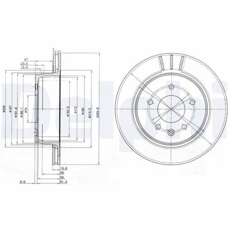 Disques de frein DELPHI BG3542