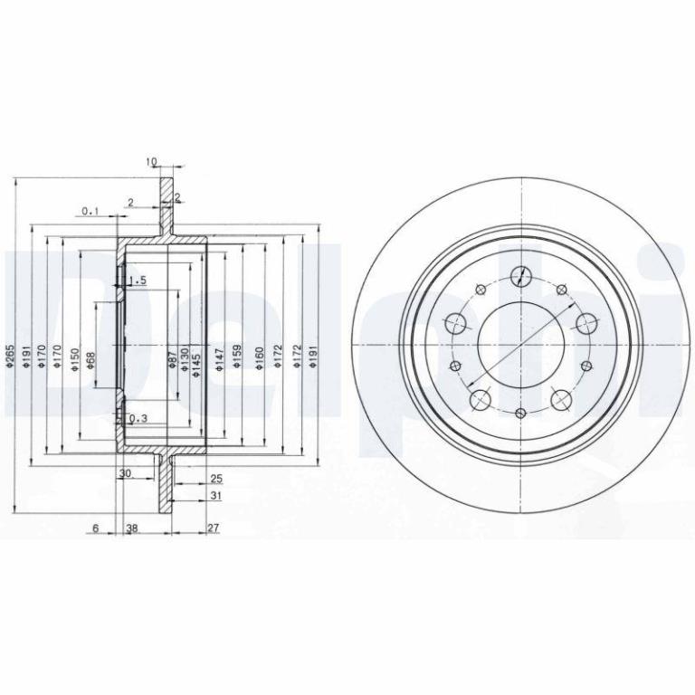 Disques de frein DELPHI BG3543