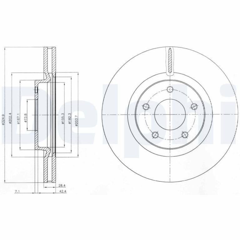 Disques de frein DELPHI ref. BG3544