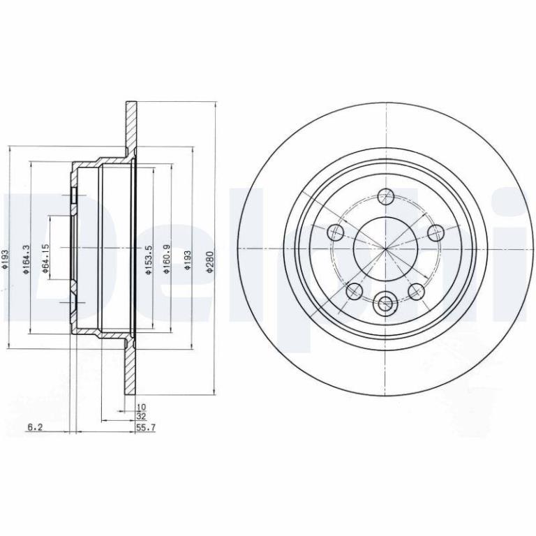 Disques de frein DELPHI ref. BG3550