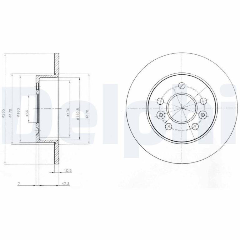 Disques de frein DELPHI BG3552