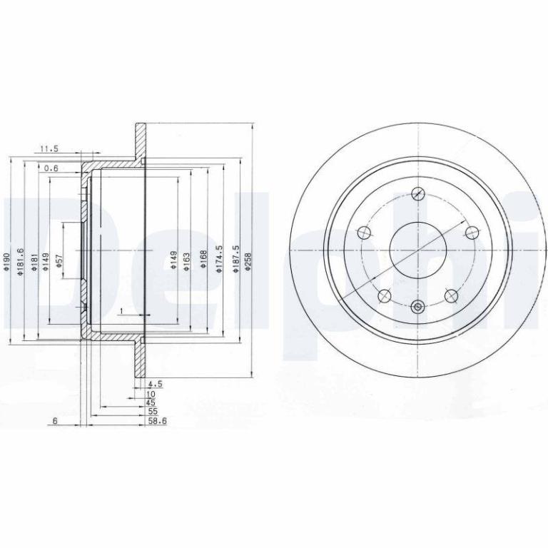 Disques de frein DELPHI BG3554