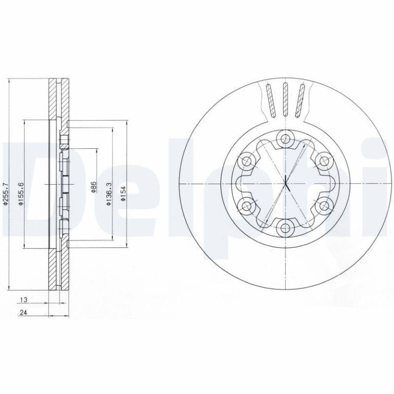 Disques de frein DELPHI BG3559