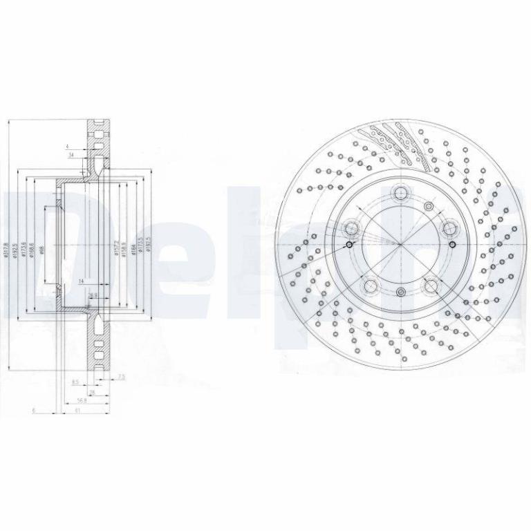 Disques de frein DELPHI ref. BG3564