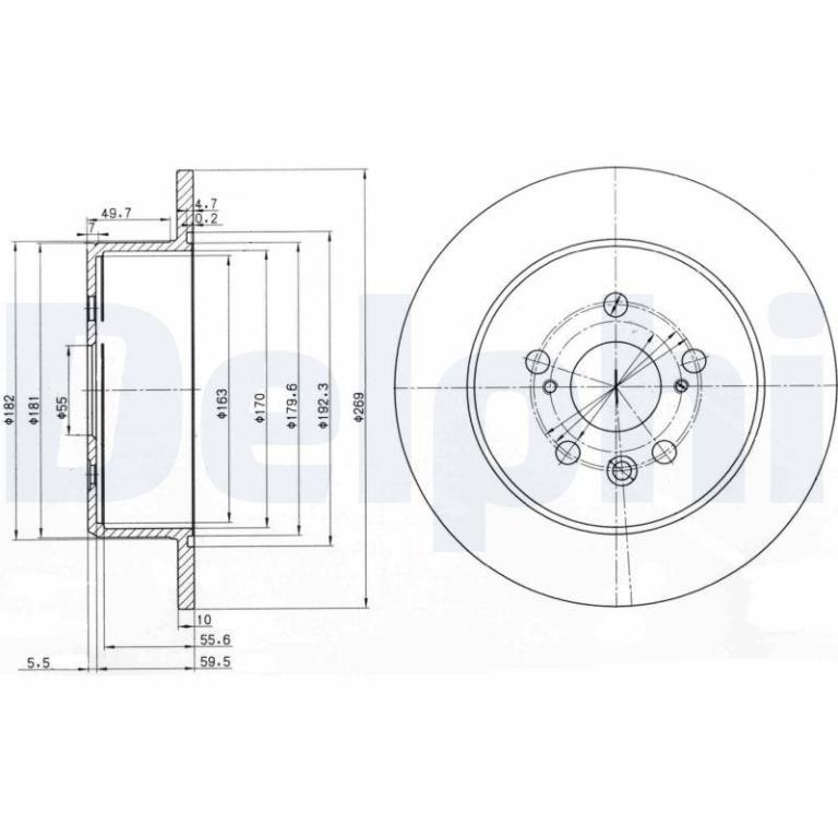 Disques de frein DELPHI BG3583