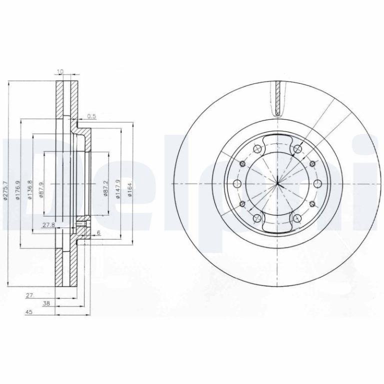 Disques de frein DELPHI BG3586