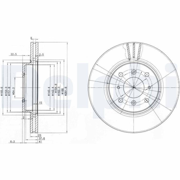 Disques de frein DELPHI BG3589
