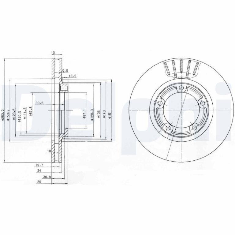 Disques de frein DELPHI BG3590