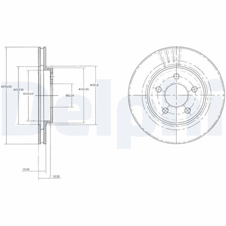 Disques de frein DELPHI ref. BG3594