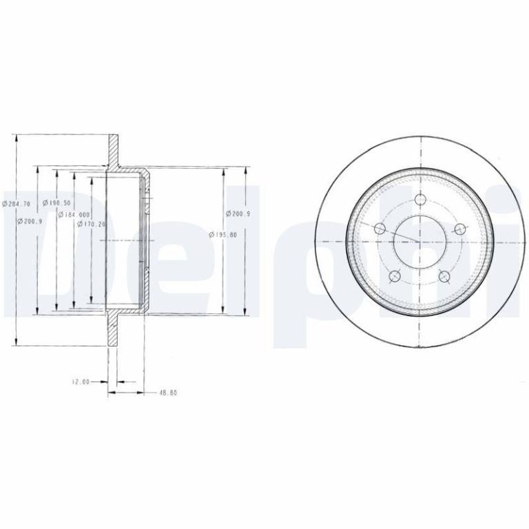 Disques de frein DELPHI ref. BG3595