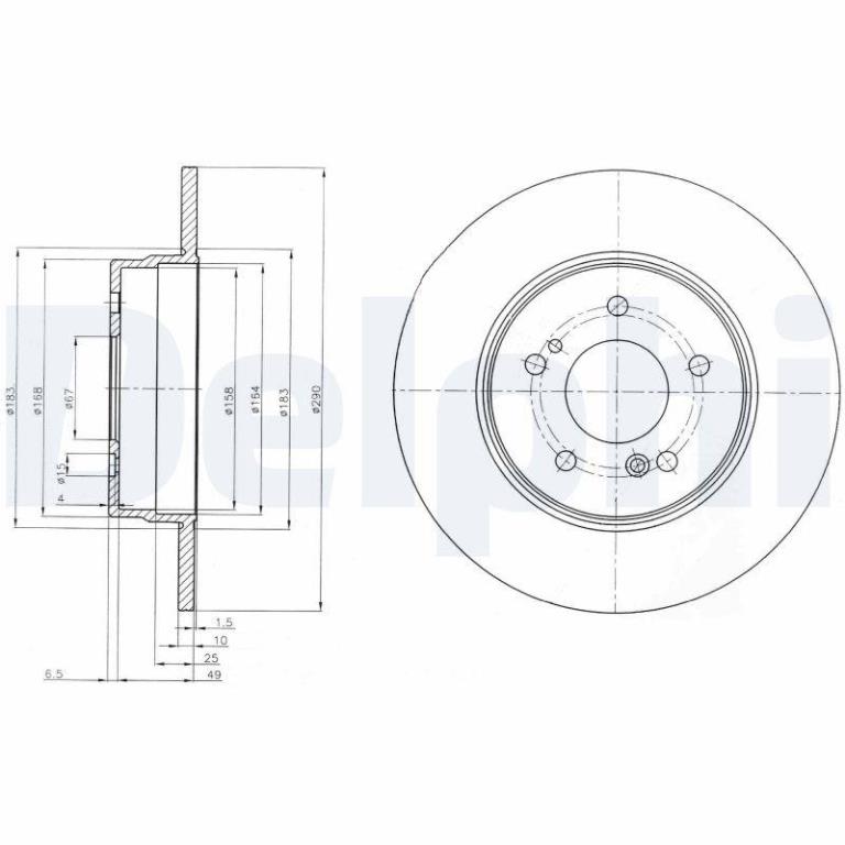 Disques de frein DELPHI BG3601
