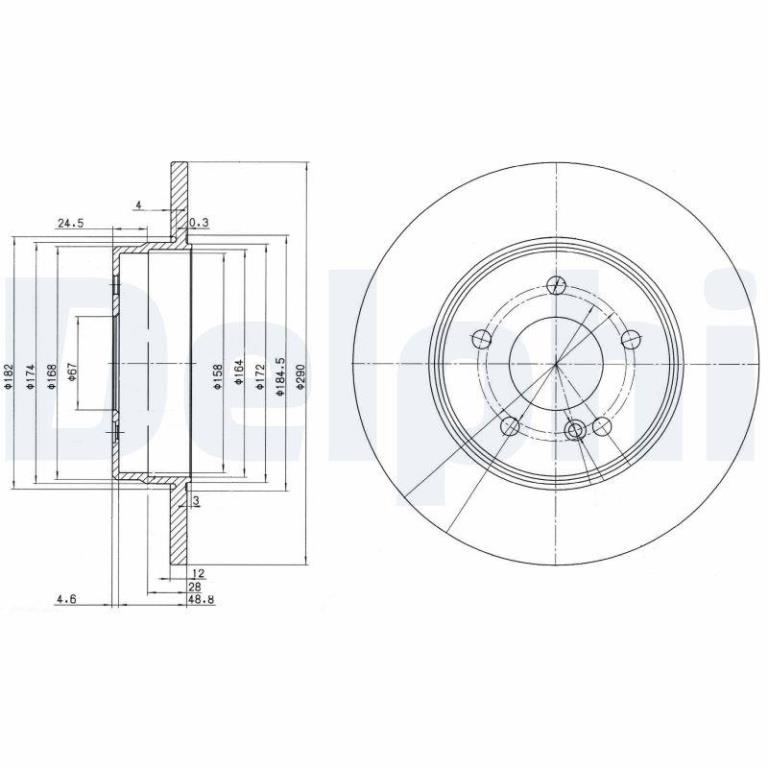 Disques de frein DELPHI ref. BG3602