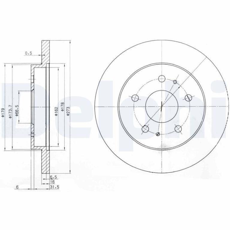 Disques de frein DELPHI BG3607