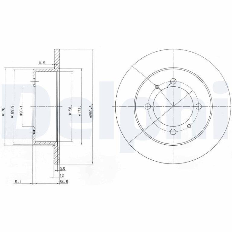 Disques de frein DELPHI BG3609