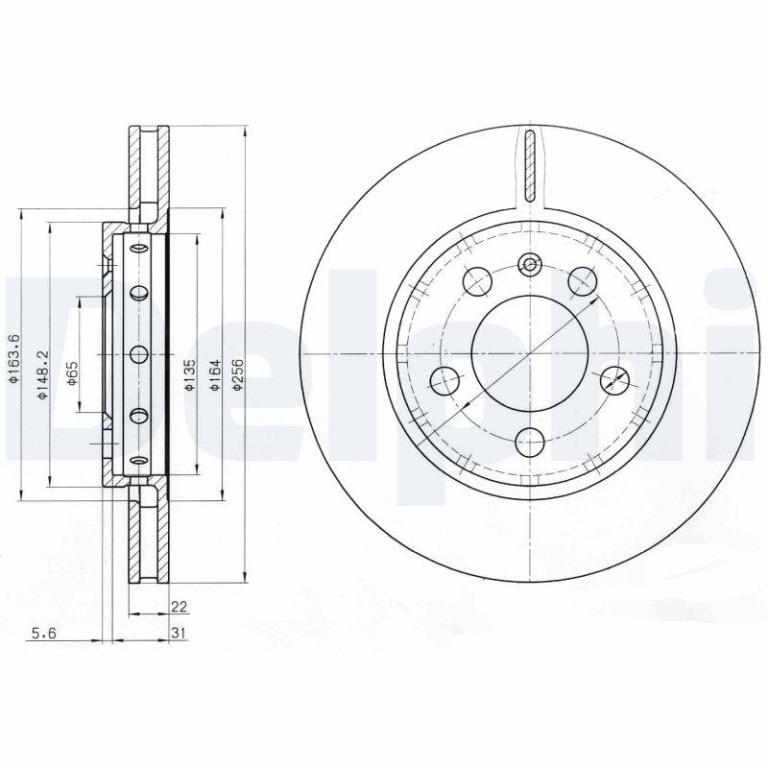 Disques de frein DELPHI BG3611