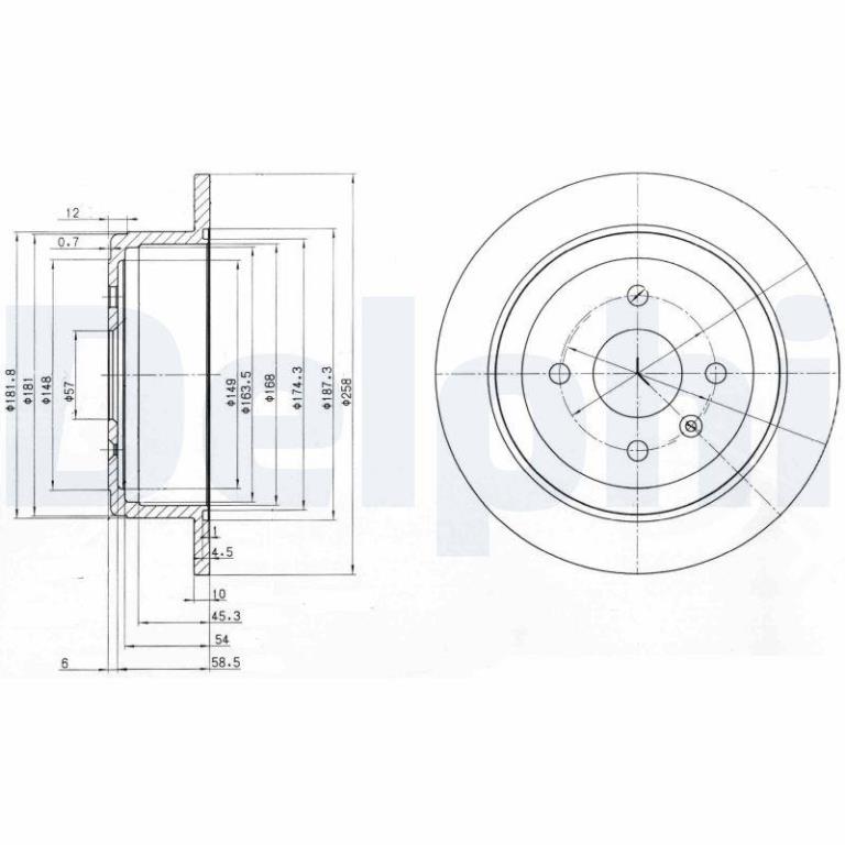 Disques de frein DELPHI BG3615