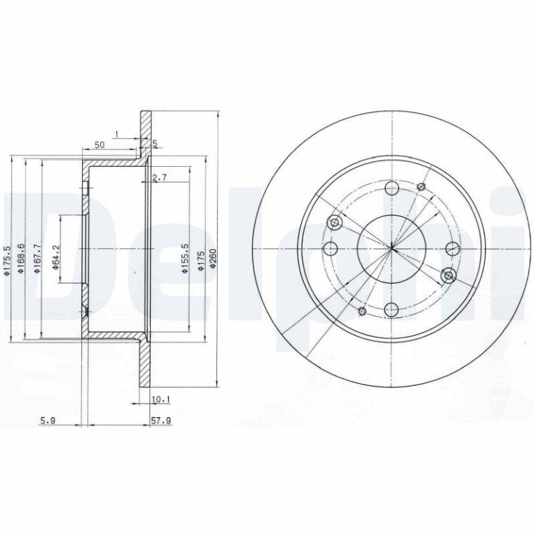 Disques de frein DELPHI BG3677