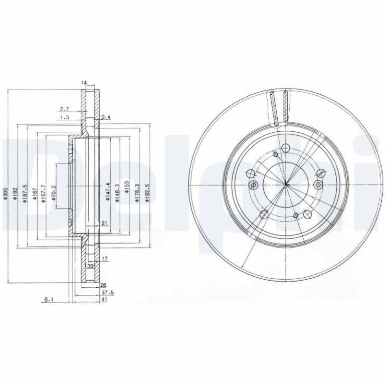 Disques de frein DELPHI BG3678