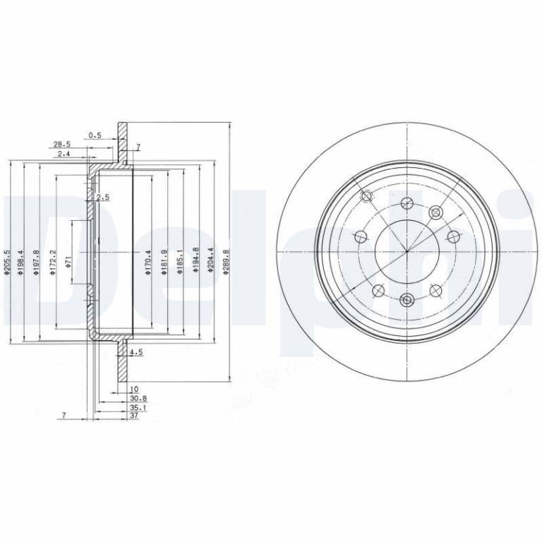 Disques de frein DELPHI ref. BG3684