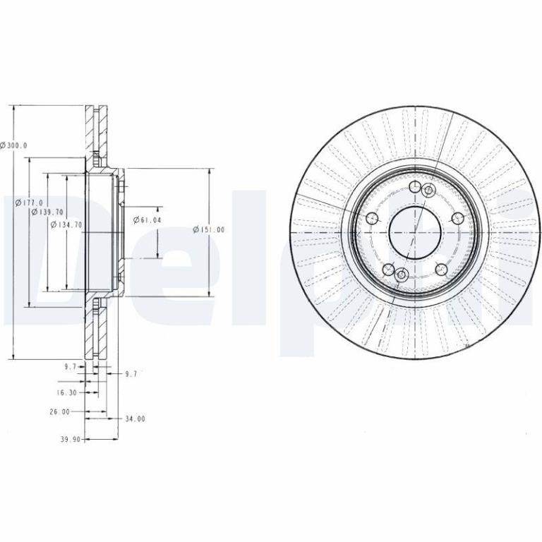 Disques de frein DELPHI BG3688