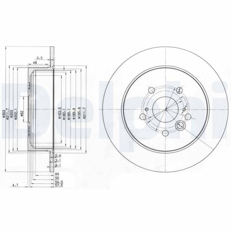 Disques de frein DELPHI BG3691