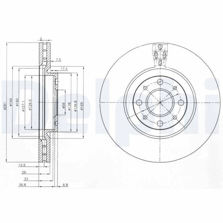 Disques de frein DELPHI BG3699