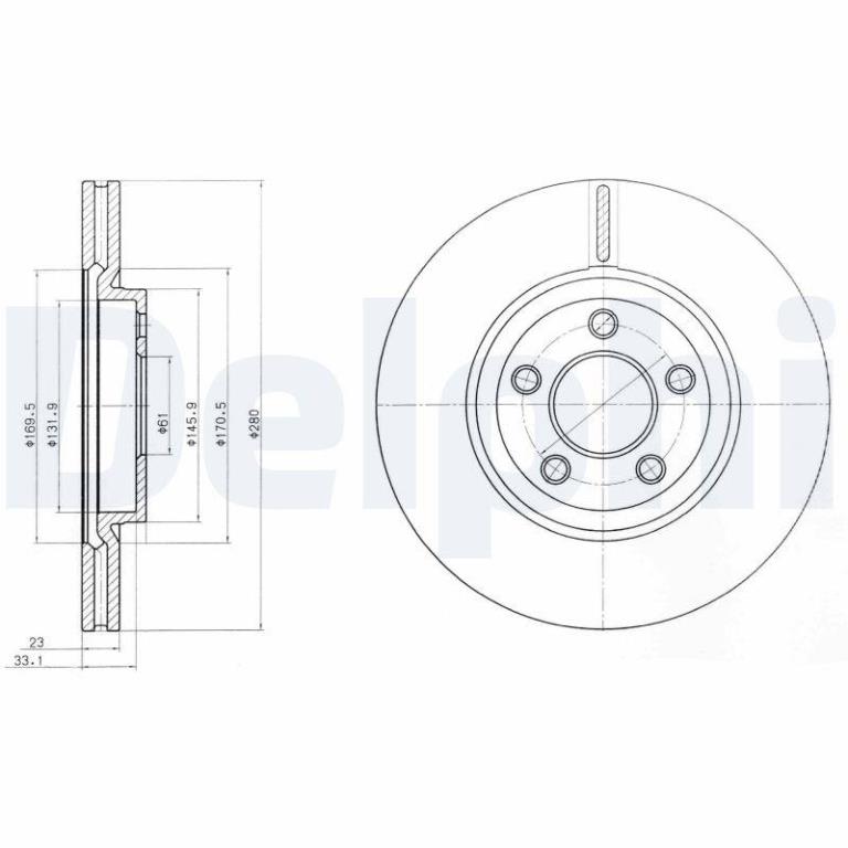 Disques de frein DELPHI BG3704