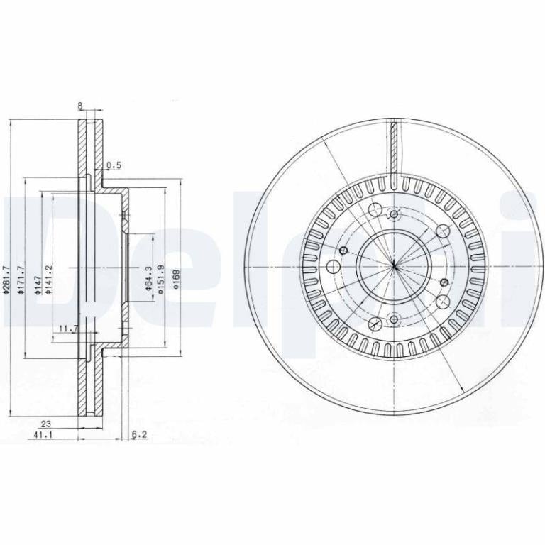 Disques de frein DELPHI BG3720