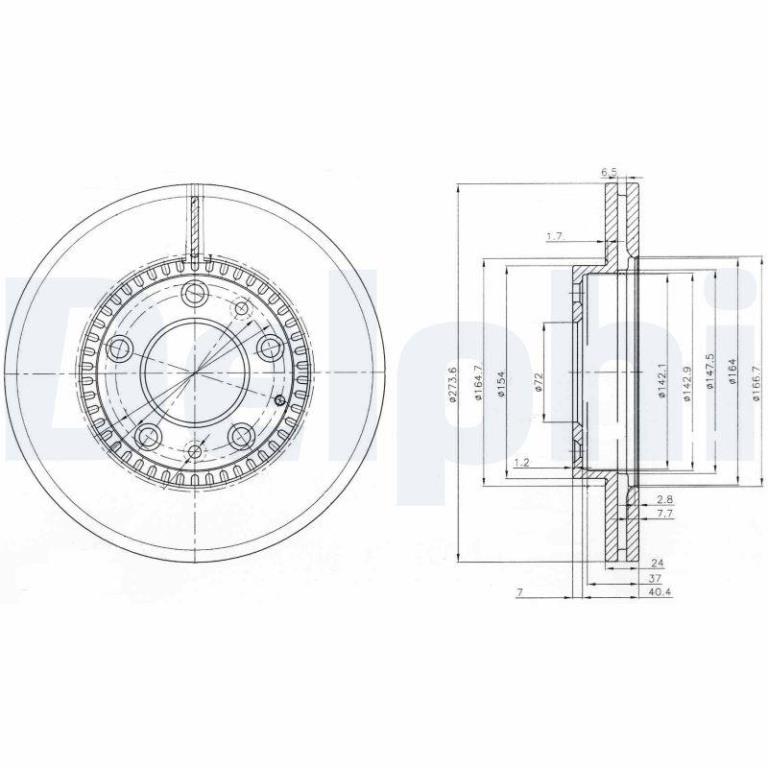 Disques de frein DELPHI ref. BG3724