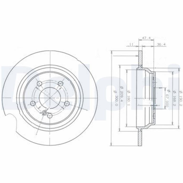 Disques de frein DELPHI BG3725