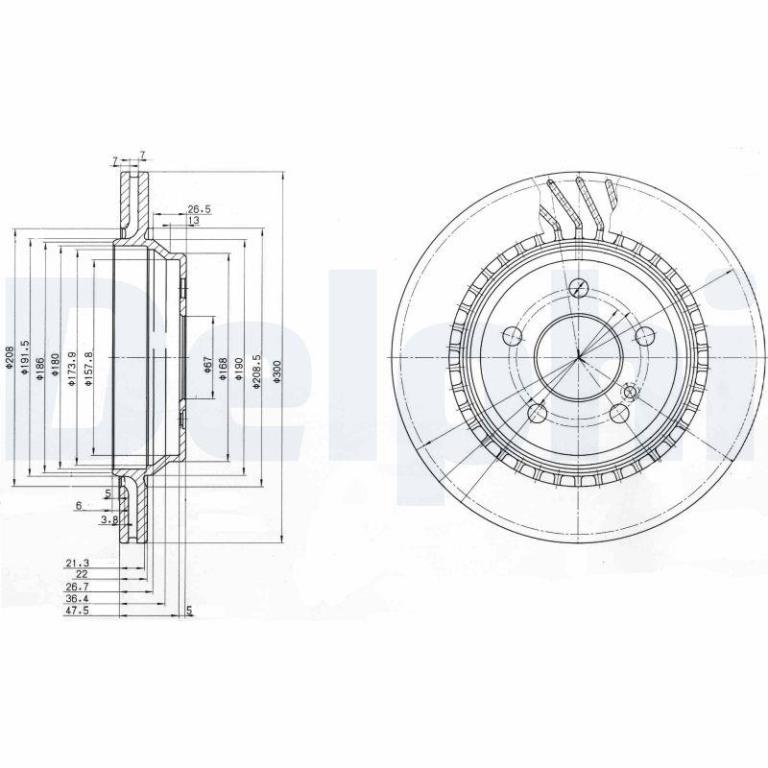 Disques de frein DELPHI BG3726