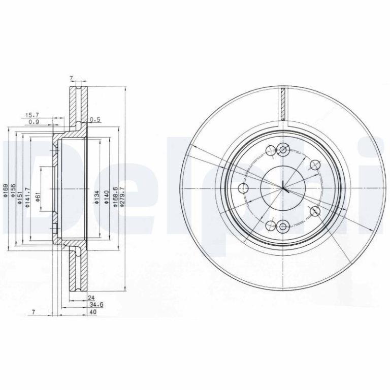 Disques de frein DELPHI BG3733