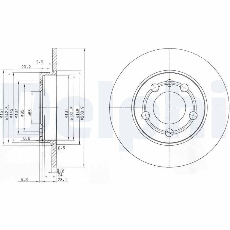Disques de frein DELPHI BG3738